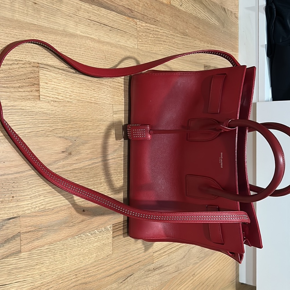 Saint Laurent YSL sac du jour medium red bag - Picture 3 of 10